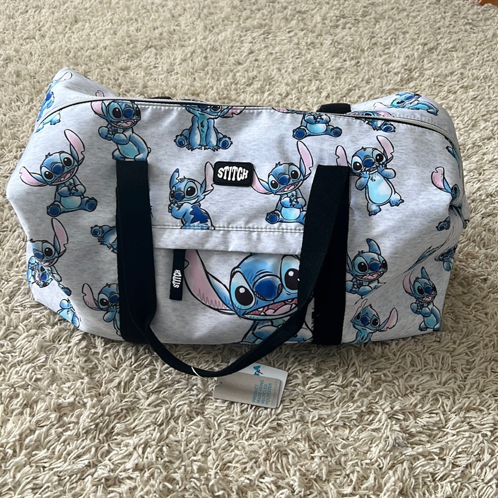 Primark Disney gray Stitch travel duffel bag